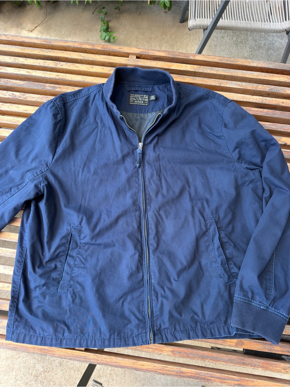 J. Crew Navy Zip Bomber Jacket